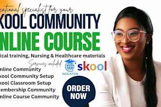 setup skool online community classroom, coaching business, skool course manager