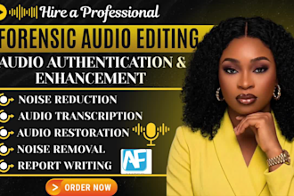do forensic audio enhancement, audio cleanup, and noise removal