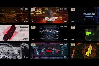 create 3d dj logo visuals for stage screens