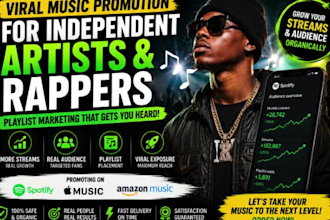 do viral music promotion for independent artists and rappers playlist marketing