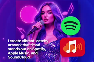 design modern pop album cover art for artists