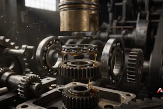 create satisfying asmr 3d industrial mechanism animation for hardware startups