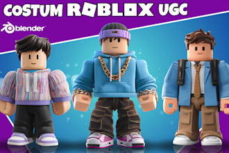 design custom roblox characters and ugc models with rigging