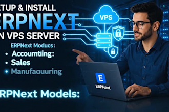 do setup and install erpnext software on vps server