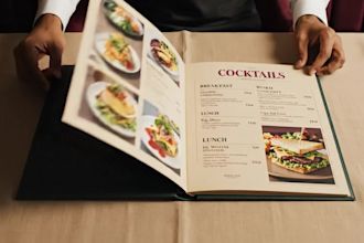 design food menu, cafe menu, digital menu board and resturant menu
