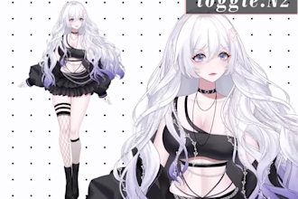 create 3d vtuber model anime avatar lived2d avatar vrc avatar vtuber avatar