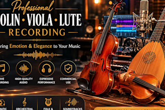 make your music with professional violin, viola and lute recording