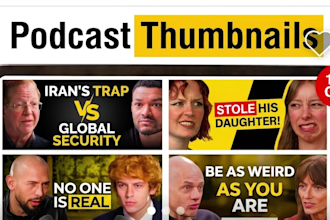 design a podcast thumbnail and youtube thumbnail