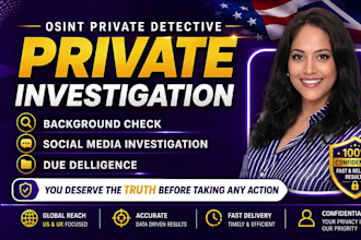 background check people search, social media investigation as private detective