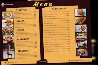 design attractive restaurant menu , food menu or cafe menu