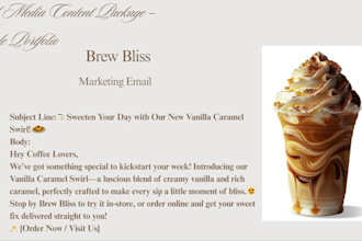 social media content and caption writer