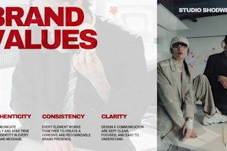 design a modern pitch deck and presentation slides