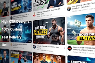 design high CTR high youtube thumbnail boost views
