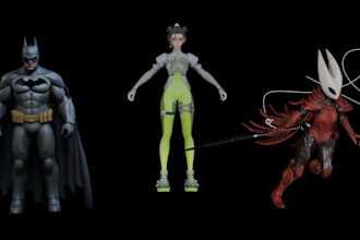 do perfect 3d animation, 3d printing models,3d characters