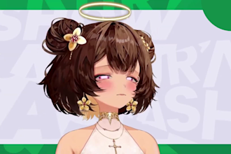 design custom vtuber model live2d, anime vtuber commission, nsfw vtuber model