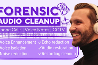 do forensic audio cleanup, isolate voices, restore recordings, enhance any audio