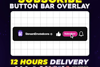 create a custom animated youtube subscribe button overlay