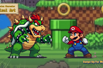 create professional animated pixel art  for you