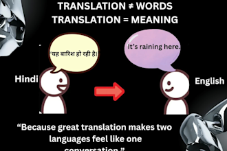 do translation for hindi to english and vice versa