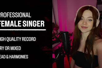 be your professional female vocalist, singer