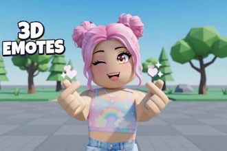 create roblox character animations, 3d emotes and game animation packs