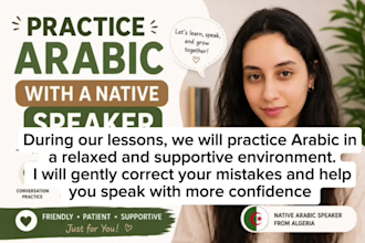 be your arabic conversation partner for speaking practice
