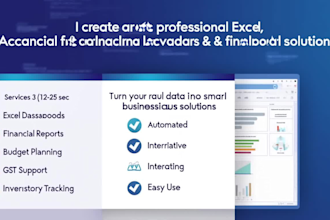 create professional excel dashboard for your business
