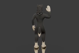create or fix furry avatar, vrchat avatar 3d fursona rigging and vrchat players