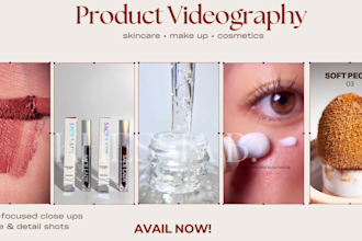 an aesthetic ugc product videography tiktok, reels, and website