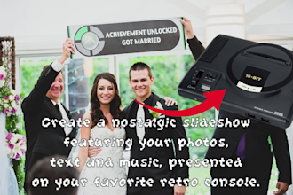 create a personalized retro video game or slideshow with your photos