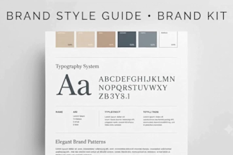 design canva minimalist logo, brand identity style guide, full branding book kit