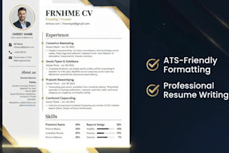design a professional ats friendly CV and resume