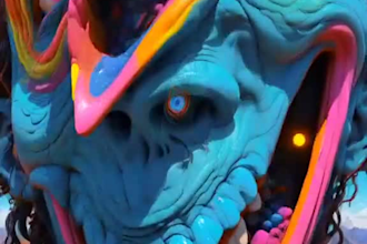 create trippy psychedelic ai music video  trippy animated music visual video