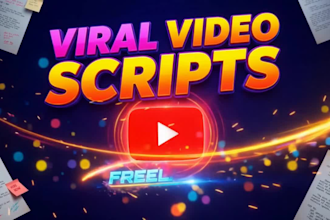 write viral youtube video scripts and engaging reels tiktok scripts