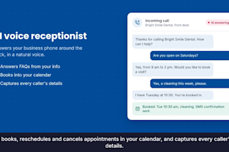 build an ai voice agent and ai receptionist that books appointments