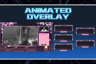 design an amazing overlay for your kick, twitch, youtube, facebook gaming