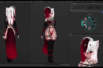 create custom vrchat avatar, furry nsfw avatar, vr character, anime vrc model
