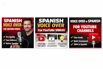 ii will record a spanish voice over for youtube