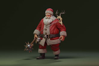 create custom 3d christmas characters for games and animation