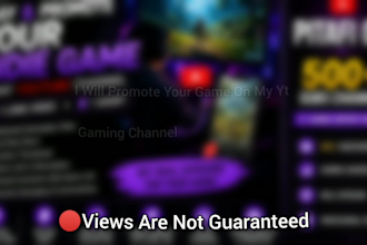 promote your indie game on yt channel