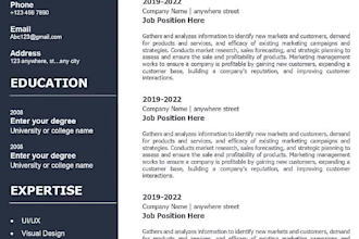 create a professional resume and CV