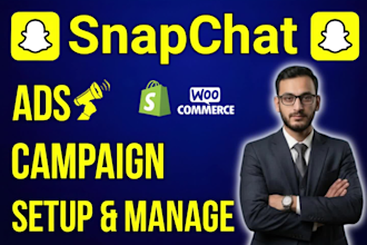 set up snapchat ads campigns for ecommerce sales and lead generation