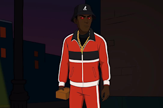 do 2d music animation, 2d aniamtion video, anime aniamtion, cartoon animation
