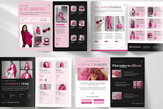 create a modern skincare catalog, beauty brochure and product booklet in canva