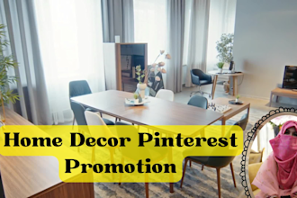 promote home decor links to 1,6 million pinterest