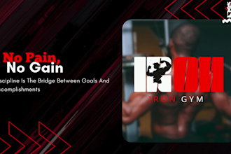 design a powerful gym logo and fitness brand identity