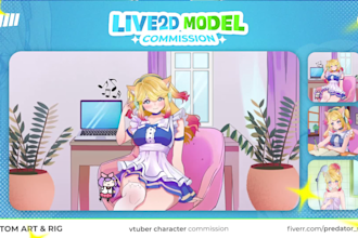 create custom live2d vtuber model and rigging for vtube studio