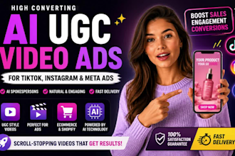 create ai ugc video ads for tiktok, instagram reels and meta ads