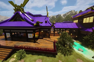 build a modular 3d game environment, game ready for unity or ue5