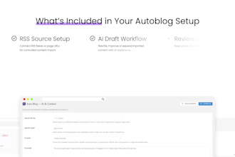 set up wordpress autoblog with RSS and ai drafts for your niche